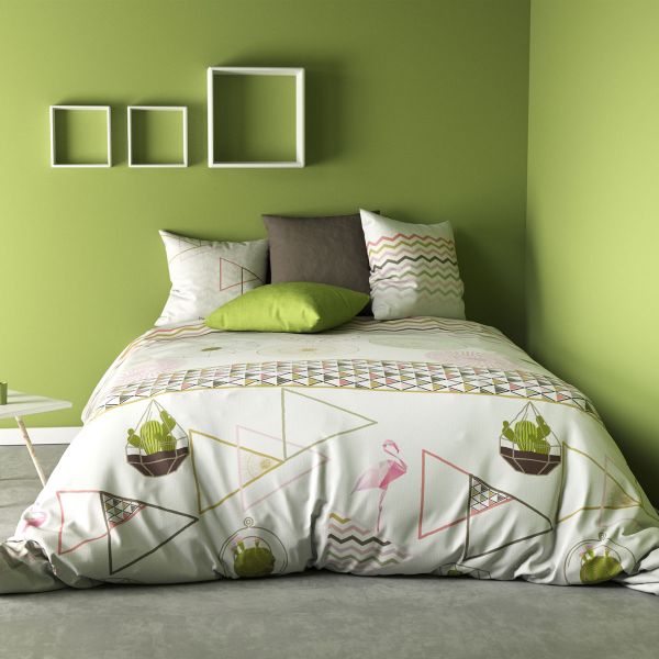 Parure de couette coton Cactus Parure de couette coton Cactus