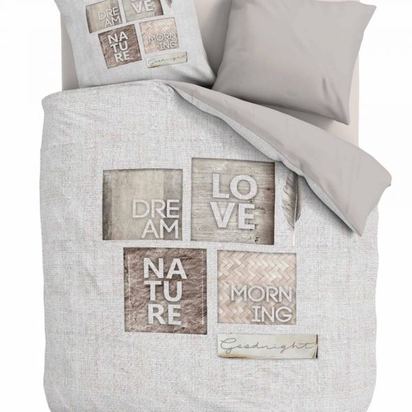 Parure de Couette Microfibre Nat 220x240 cm