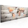 Tableau Cartes du monde World Maps: Wooden Travels