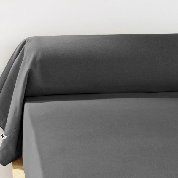 Taie de Traversin 85x185 cm Flanelle de Coton Orage