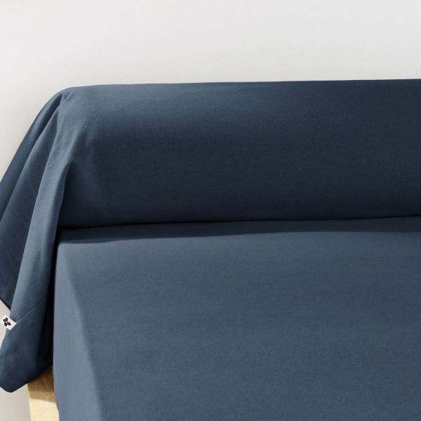 Taie de Traversin 85x185 cm Flanelle de Coton Nuit