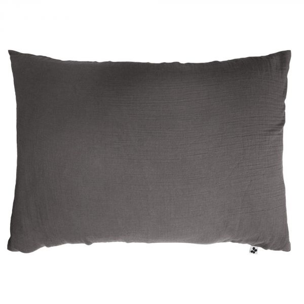 Taie d'oreiller 50x70 cm Gaze de Coton Granit
