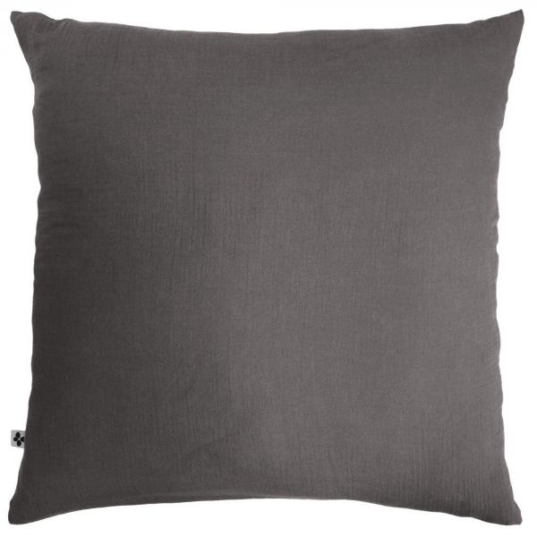 Taie d'oreiller 60x60 cm Gaze de Coton Granit