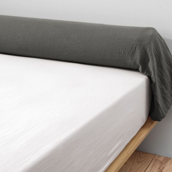 Taie de Traversin 85x185 cm Gaze de Coton Granit