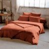 Taie d'oreiller 50x70 cm Gaze de Coton Terracotta