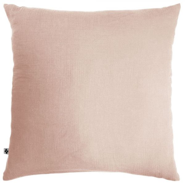 Taie d'oreiller 60x60 cm Gaze de Coton Guimauve