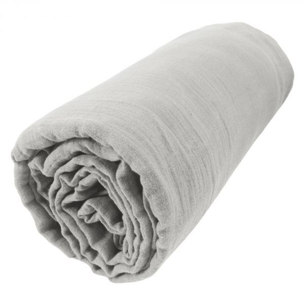Drap housse 160x200 +30 cm Gaze de Coton Nuage