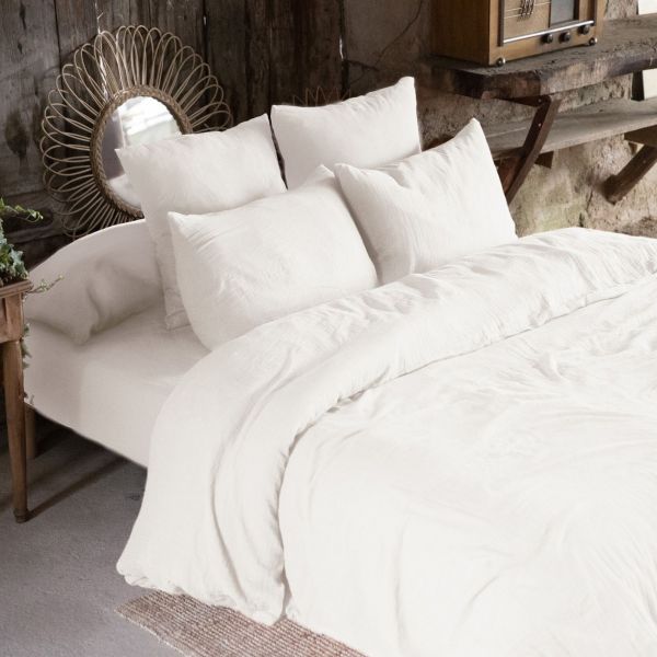 Housse de couette 140x200 Gaze de Coton Chantilly