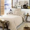 Housse de couette 140x200 Flanelle de Coton Sable