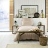 Housse de couette 140x200 Flanelle de Coton Sable