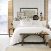 Housse de couette 220x240 Flanelle de Coton Neige