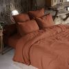Housse de couette 240x260 Gaze de Coton Terracotta