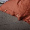 Housse de couette 240x260 Gaze de Coton Terracotta