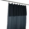 Rideau Ajustable 140x300 cm Gaze de Coton Bleu Minuit