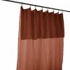 Rideau Ajustable 140x300 cm Gaze de Coton Terracotta