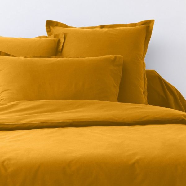 Housse de couette 140x200 cm + 1 taie d'oreiller 63x63 cm Coton 57 fils Safran