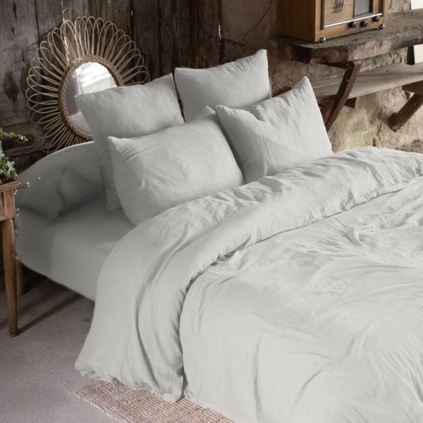 Housse de couette 140x200 cm en Gaze de coton Gaïa Nuage
