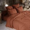 Housse de couette 200x200 cm en Gaze de coton Gaïa Terracotta