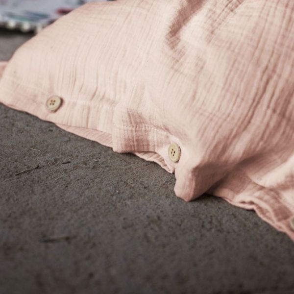 Housse de couette 200x200 cm en Gaze de coton Gaïa Guimauve
