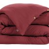 Housse de couette 200x200 cm en Gaze de coton Gaïa Lie De Vin