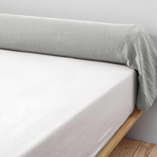 Taie de traversin 85x185 cm Gaze de coton Gaïa Nuage