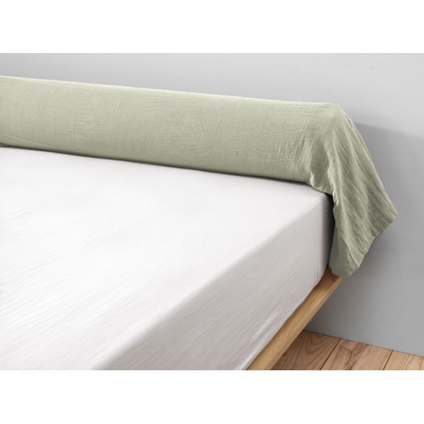 Taie de traversin 85x185 cm Gaze de coton Gaïa Vert D’eau