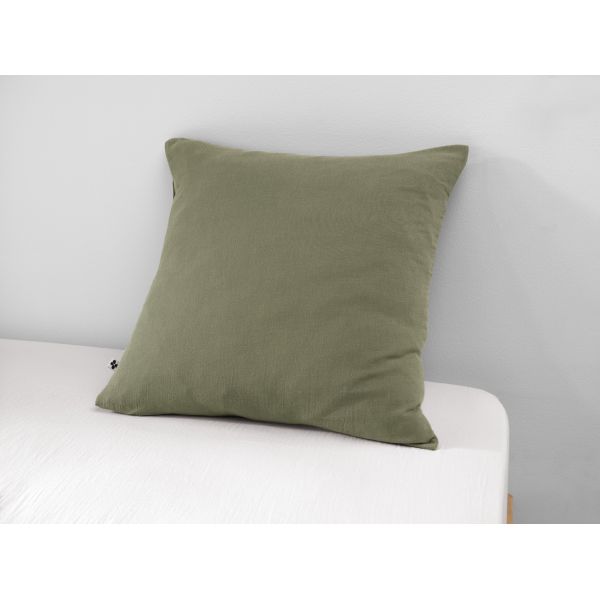 Taie d'oreiller 60x60 cm Gaze de coton Gaïa Romarin
