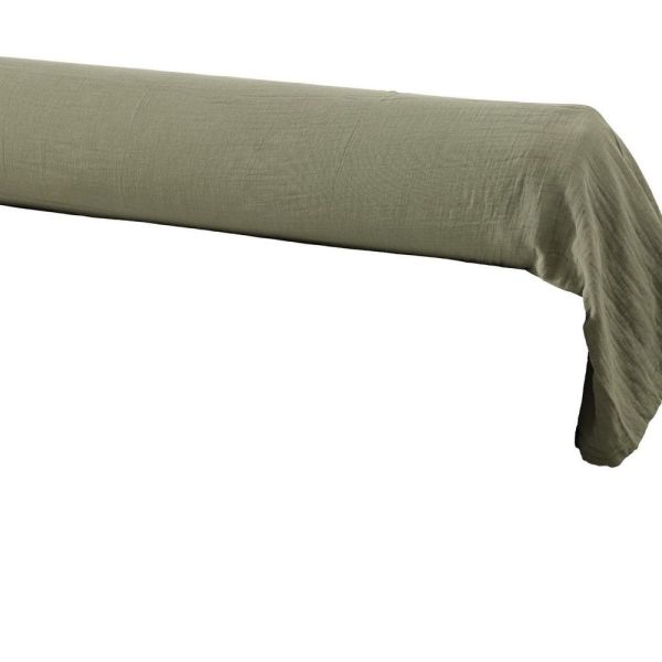 Taie de traversin 85x185 cm Gaze de coton Gaïa Romarin