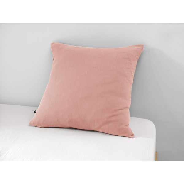 Taie d'oreiller 60x60 cm Gaze de coton Gaïa Rose