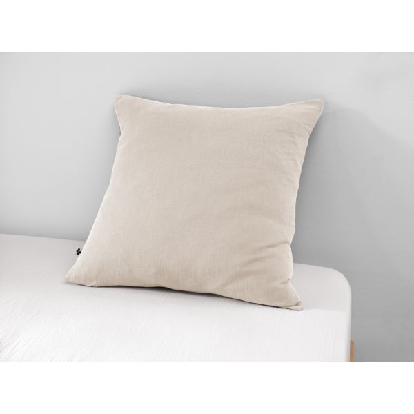 Taie d'oreiller 60x60 cm Gaze de coton Gaïa Naturel