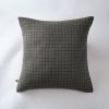 Taie d'oreiller 60x60 cm Gaze de coton Gaïa à petits carreaux Granit