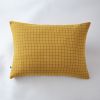 Taie d'oreiller 50x70 cm Gaze de coton Gaïa à petits carreaux Safran
