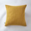 Taie d'oreiller 60x60 cm Gaze de coton Gaïa à petits carreaux Safran