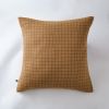 Taie d'oreiller 60x60 cm Gaze de coton Gaïa à petits carreaux Camel