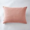 Taie d'oreiller 50x70 cm Gaze de coton Gaïa à petits carreaux Rose