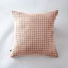 Taie d'oreiller 60x60 cm Gaze de coton Gaïa à petits carreaux Guimauve