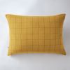 Taie d'oreiller 50x70 cm Gaze de coton Gaïa à grands carreaux Safran