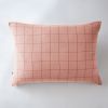 Taie d'oreiller 50x70 cm Gaze de coton Gaïa à grands carreaux Rose