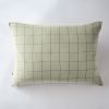 Taie d'oreiller 50x70 cm Gaze de coton Gaïa à grands carreaux Vert d'eau