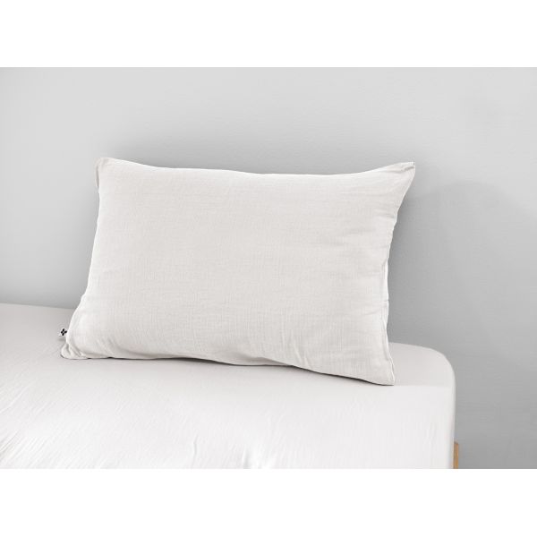 Taie d'oreiller 50x70 cm Gaze de coton Gaïa à fleurs Chantilly