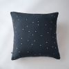 Taie d'oreiller 60x60 cm Gaze de coton Gaïa à pois brodés Minuit