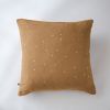 Taie d'oreiller 60x60 cm Gaze de coton Gaïa à pois brodés Camel