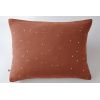 Taie d'oreiller 50x70 cm Gaze de coton Gaïa à pois brodés Terracotta