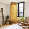 Rideau ajustable 140x300 cm Gaze de coton Gaïa Safran