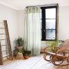 Rideau ajustable 140x300 cm Gaze de coton Gaïa Vert d’eau