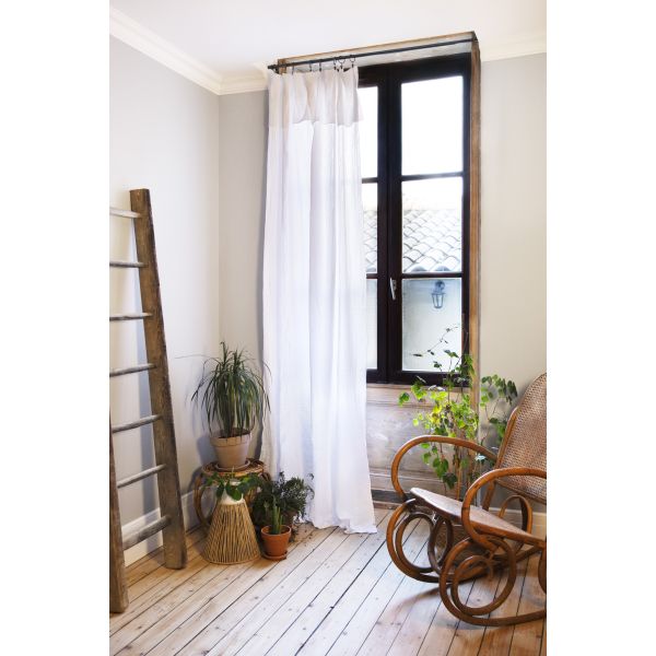 Rideau ajustable 140x300 cm Gaze de coton Gaïa Chantilly