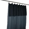 Rideau ajustable 140x300 cm Gaze de coton Gaïa Bleu Minuit