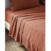 Drap plat 240x300 cm Gaze de coton Gaïa Terracotta