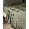 Drap plat 240x300 cm Gaze de coton Gaïa Romarin
