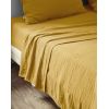 Drap plat 270x300 cm Gaze de coton Gaïa Safran